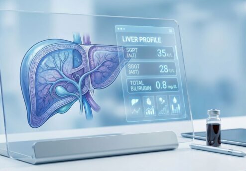 Liver profile test report showing SGPT SGOT and bilirubin values. SGPT SGOT test, bilirubin test, liver function test reference range, liver function test normal levels, Liver Profile Test, Liver Funtion Test