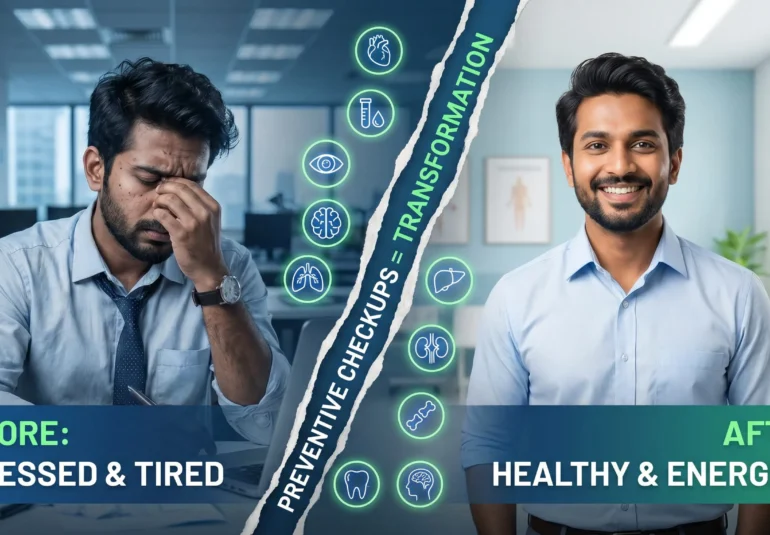 Preventive health checkup for working professionals in Mumbai. early disease detection, lifestyle diseases, routine screening, annual health checkup, diagnostic tests, wellness screening. preventive health checkup tests, health checkup for office employees, full body checkup for professionals, corporate health checkup packages, preventive medical tests.